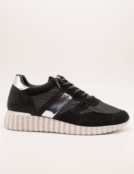 Deportivo Cetti C-1147 ante-piuma grafito-negro de mujer.