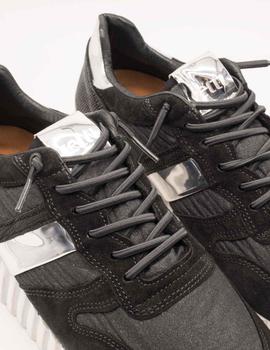 Deportivo Cetti C-1147 ante-piuma grafito-negro de mujer.
