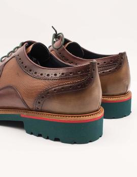 Zapato Angel Infantes 28042 rustic verde de hombre.