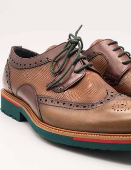 Zapato Angel Infantes 28042 rustic verde de hombre.