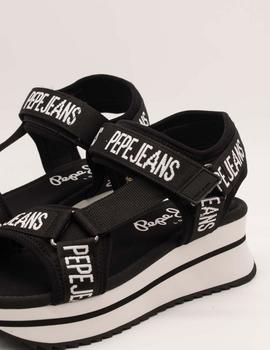 Sandalia Pepe Jeans FUJI PEPE black PLS90505 de mujer.