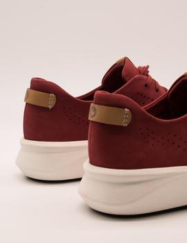 Zapato Clarks Un Rio Tie Red Nubuck de mujer.