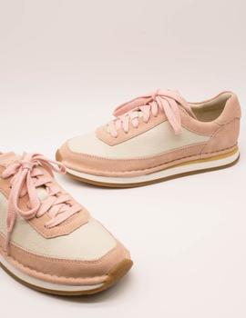 Zapato Clarks CraftRun Lace Light Pink de mujer.