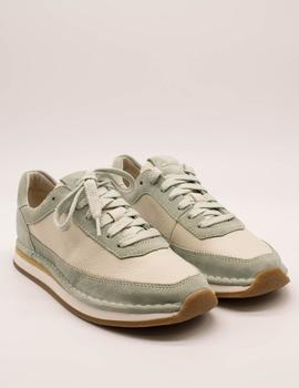 Zapato Clarks CraftRun Lace Mint Green Combi de mujer.