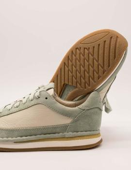 Zapato Clarks CraftRun Lace Mint Green Combi de mujer.