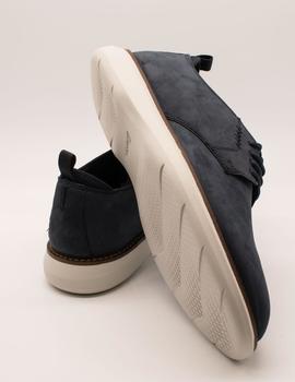 Zapato Clarks  Brantin Low Navy Nubuck de hombre.