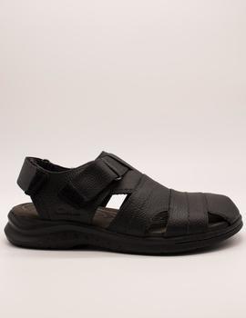 Sandalia Clarks Hapsford Cove Black Tumbled Leathe de hombre