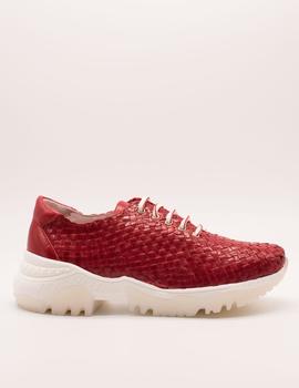 Zapato Kess 17800 trenzado flad red de mujer.