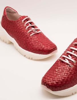 Zapato Kess 17800 trenzado flad red de mujer.