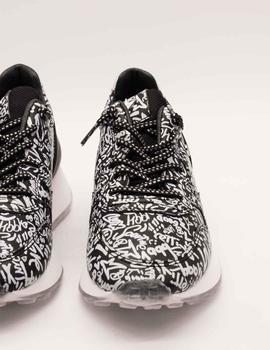 Deportivo Cetti 1153 SWEET GRAFITI NEGRO-BLANCO de mujer.