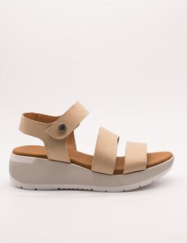 Sandalia Paula Urban 8-228 nabuk taupe de mujer.
