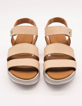 Sandalia Paula Urban 8-228 nabuk taupe de mujer.