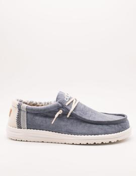 Zapato Hey Dude WALLY LININ NATURAL BLUE de hombre.