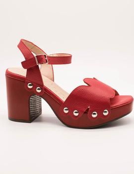 Sandalia Wonders L-1005 WILLER ROJO de mujer.
