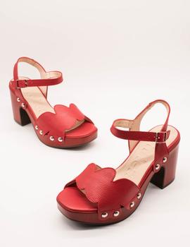Sandalia Wonders L-1005 WILLER ROJO de mujer.