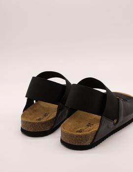 Sandalia Belset 4333 EDO Sera Negro Elastico de mujer.