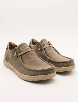 Zapato Skechers 66387 MELSON REYMON KHK de hombre.