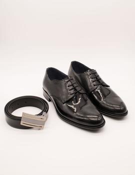 Zapato Donattelli 10944 Bronx negro placado de hombre.