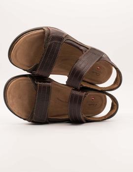 Sandalia Clarks Nature Trek Mahogany Leather de hombre.