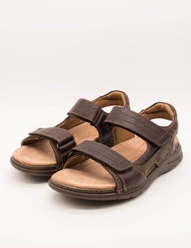 Sandalia Clarks Nature Trek Mahogany Leather de hombre.