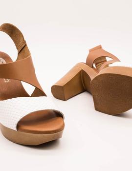 Sandalia Marila 9898GR/M-24 blanco/cuero