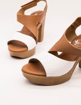 Sandalia Marila 9898GR/M-24 blanco/cuero