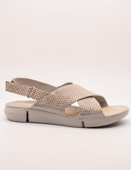 Sandalia Clarks Tri Chloe Metallic de mujer.