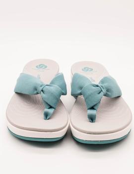 Sandalia Clarks Arla Glison aqua Synthetic de mujer.