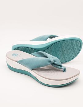 Sandalia Clarks Arla Glison aqua Synthetic de mujer.