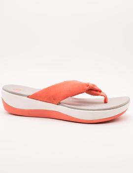 Sandalia Clarks Arla Glison coral de mujer.