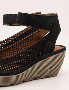 Sandalia Clarks Clarene Prima Navy nubuck de mujer.