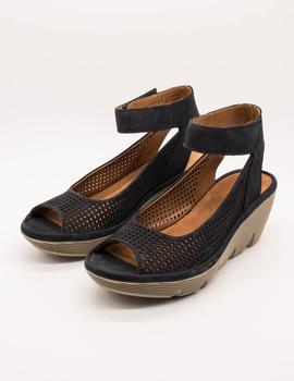Sandalia Clarks Clarene Prima Navy nubuck de mujer.