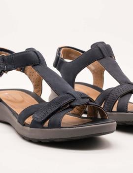 Sandalia Clarks Un Adorn Vibe navy nubuck de mujer.