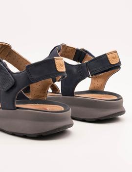 Sandalia Clarks Un Adorn Vibe navy nubuck de mujer.