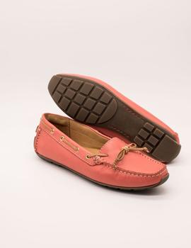 Zapato Clarks Dunbar Groove Coral leather de mujer.