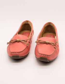 Zapato Clarks Dunbar Groove Coral leather de mujer.