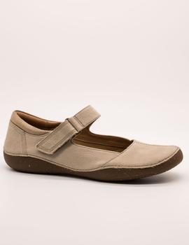 Bailarina Clarks Autumn Stone Sand nubuck de mujer.