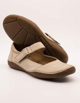 Bailarina Clarks Autumn Stone Sand nubuck de mujer.