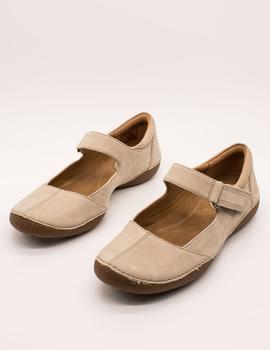 Bailarina Clarks Autumn Stone Sand nubuck de mujer.