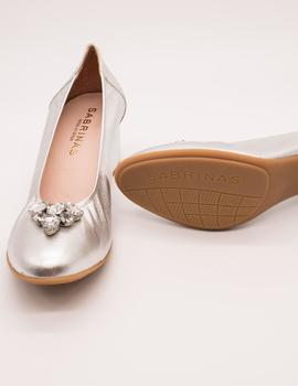 Bailarina Sabrinas 79010 metal 18 plata de mujer.