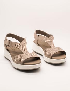 Sandalia Paula Urban 16-263 nabuk tortola de mujer.